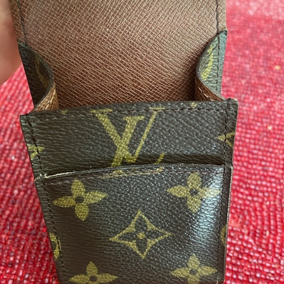 lv cigarette case gold Louis Vuitton Brown and Monogram case, Authentic. Preowned Louis Vuitton Monogram Cigarette Case